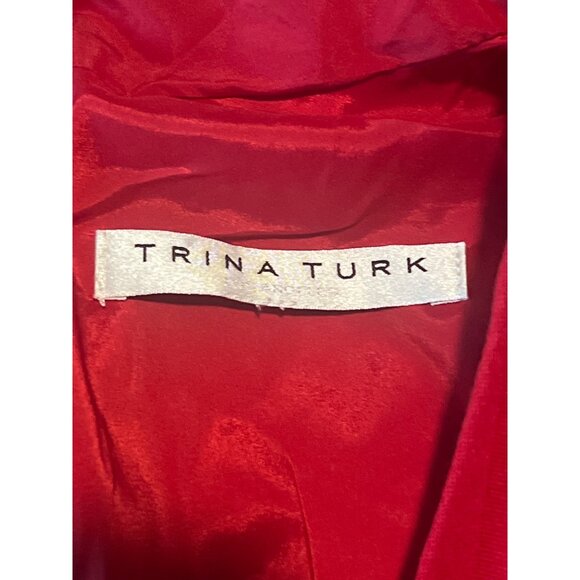 Trina Turk Red Lane V neckline bell sleeve sheath dress size XS - Picture 7 of 10